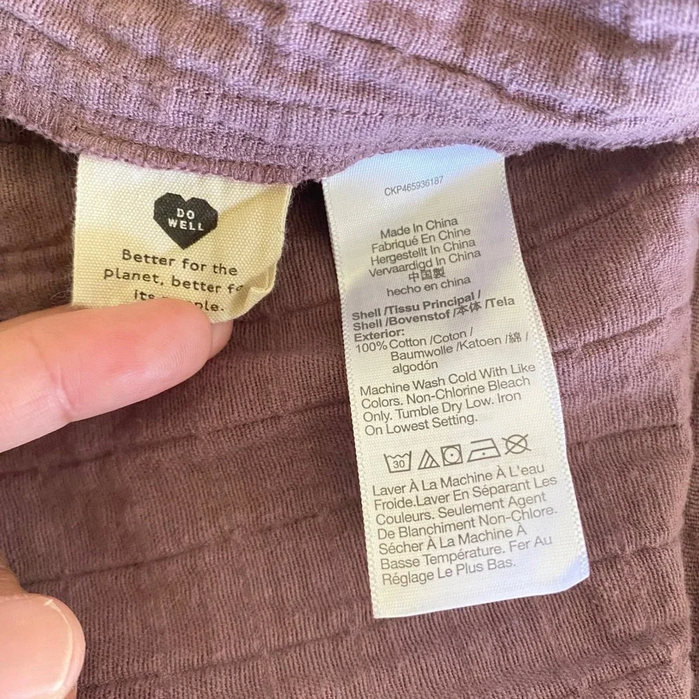 Madewell Cotton Quilted A-line Midi Skirt Small Mauve Elastic Waist Pockets - Picture 6 of 9